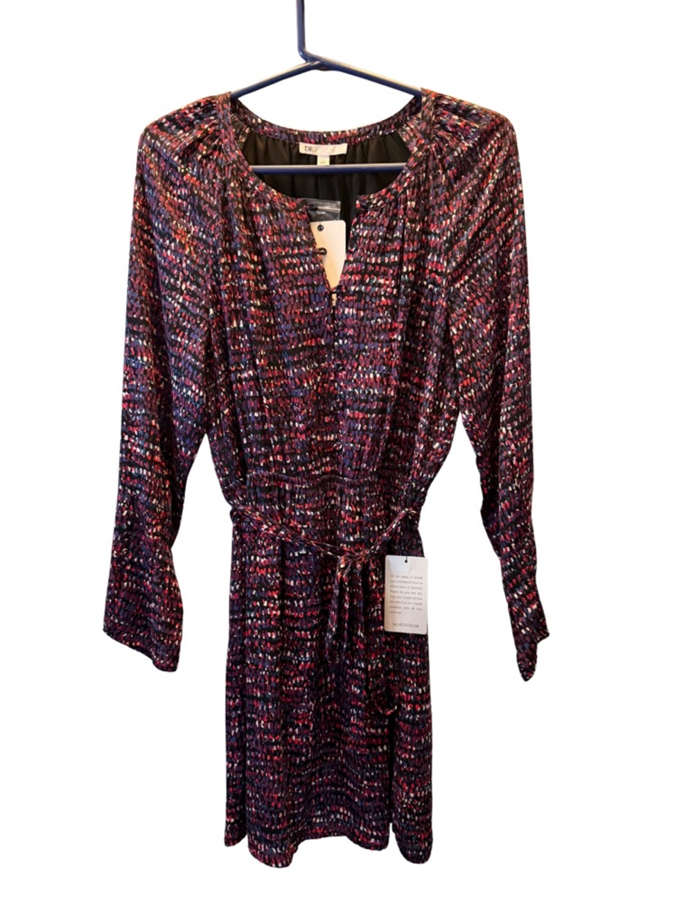 DR2 Long Sleeved Pattern Button Dress | Size S Small